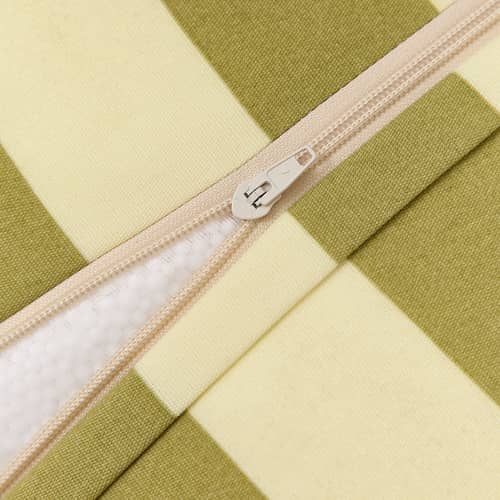 Outdoor-Hocker Matteo Long textil grün - NOBODINOZ - Grün Limettengrün - Expandiertes Polystyrol, Polyacryl-Gewebe