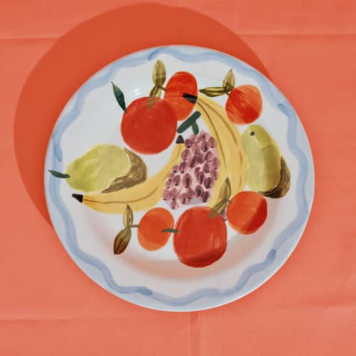 Dljntlas 04 Plate ceramic multicoloured / Set of 2 - Ø 25.8 cm - Serax - Dljntlas - Sandstone