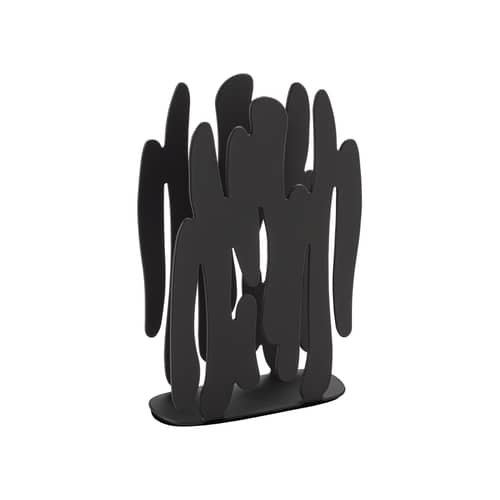 Porte-serviettes en papier Bark métal noir - Alessi - Noir - Acier