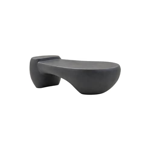 Table basse Dune Large céramique gris / 112 x 73 x H 38 cm - Mogg - Anthracite - Grès