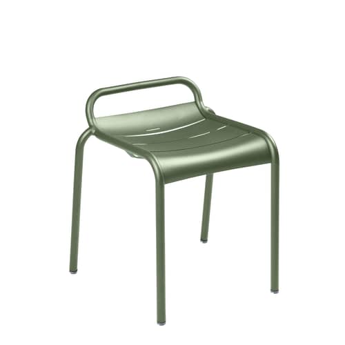 Tabouret empilable Luxembourg métal vert / Aluminium - Fermob - Cactus - Aluminium peint