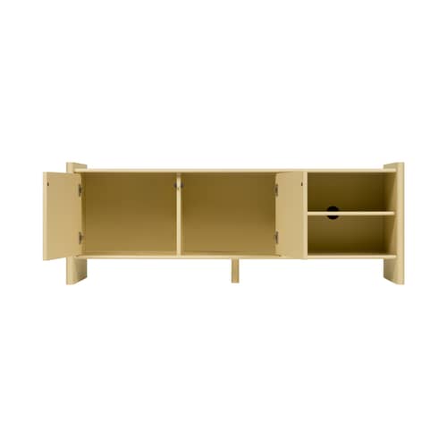 TV Möbel Rali holz gelb / B 160 x H 58 cm - NOO.MA - Buttergelb - Holzfaserplatte