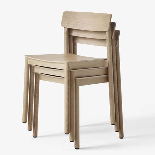 Chaise empilable Betty TK2 bois naturel - &tradition - Chêne - Bois massif, Contreplaqué