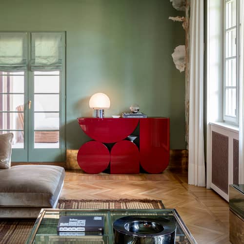 Console Shape / L 148 x H 90 cm - Mogg - Bordeaux (finition laquée) - MDF laqué