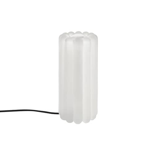 Lampe de table Press LED / H 23,5 cm - Tom Dixon - Givré - Acier, Verre pressé