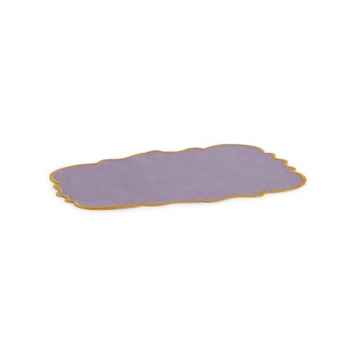 Set de table Smerlato / Set de 2 - 33 x 48 cm - Bitossi Home - Lilas / Bord ocre - Coton, Lin