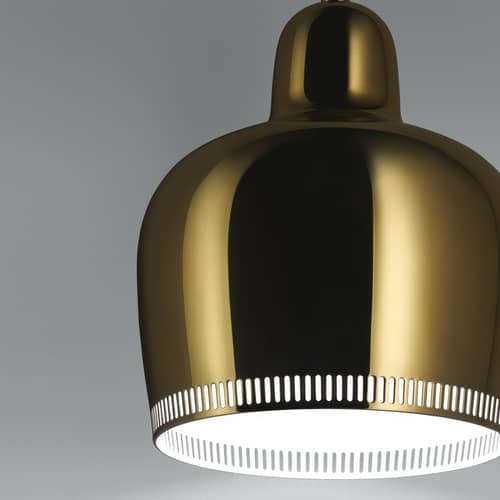 Sospensione Golden Bell A330S metallo oro / Alvar Aalto, 1937 - ARTEK - Ottone - Ottone tornito