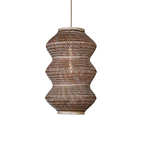 Suspension Barbados / Ø 40 x H 67 cm - Bambou - GOOD&MOJO - Marron & naturel - Bambou, Fer
