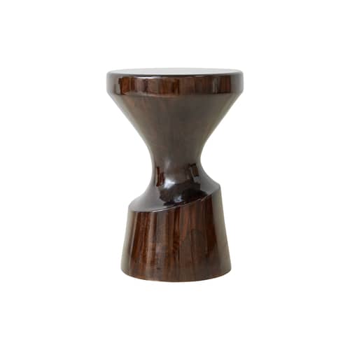 Tabouret Wooden bois marron - HK LIVING - Bordeaux foncé - Bois de manguier