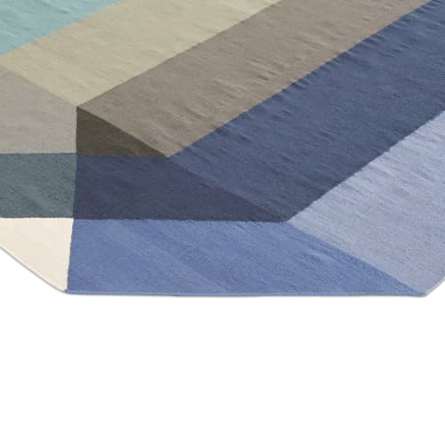 Tapis d\'extérieur Diamond / 170 x 220 cm - PET recyclé - Gan - Bleu / vert -  PET recyclé