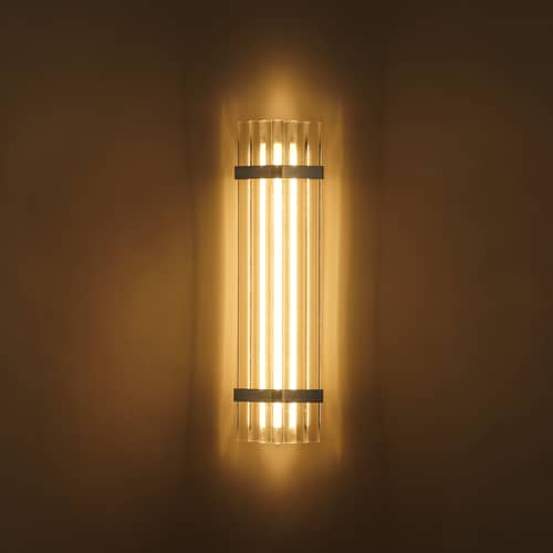 Seagull LED Wall light plastic material transparent / H 60 cm - DCW éditions - Transparent / Bronze - PMMA, Steel