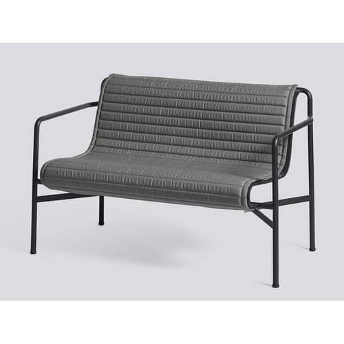 Zubehör  textil grau / Integralkissen - Für Bank mit Rückenlehne Palissade Dining B 128 cm - Hay - Anthrazit - Schaumstoff