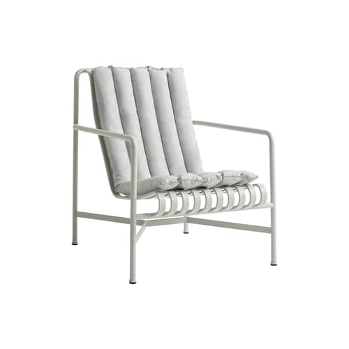 Accessoire / Coussin intégral Soft Quilted - Pour fauteuil bas Palissade avec dossier haut - Hay - Olive - Mousse polyuréthane, Tissu oléfine