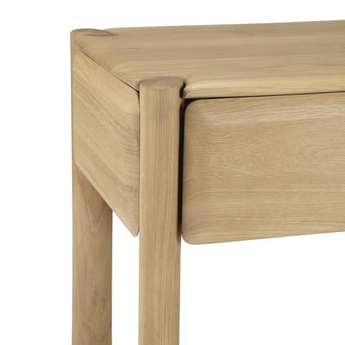 PI Bedside table natural wood / 1 Drawer - Ethnicraft - Natural Oiled Oak - Oiled solid oak