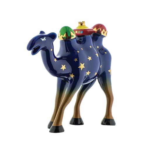 Trino Christmas crib figure ceramic multicoloured / Hand-painted porcelain - Alessi - Trino - China