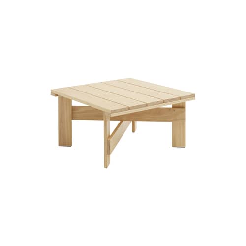 Crate Outdoor Coffee table natural wood / Gerrit Rietveld, 1934 – 75.5 x 75.5 x H 40 cm - Hay - Natural pine - Lacquered solid pine