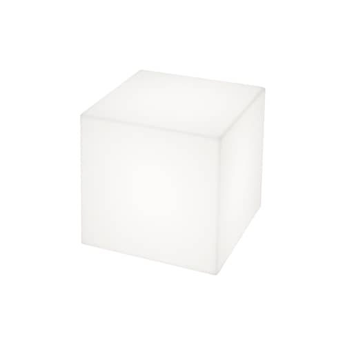 Table d\'appoint lumineuse Cubo OUTDOOR / 43 cm - Avec câble - Slide - Blanc - Polyéthylène