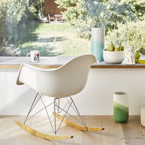 Vitra RE RAR - Eames Plastic Armchair Rocking chair - cotton white
