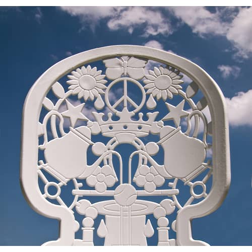 Stuhl Industry Garden metall weiß / durchbrochen - Studio Job, 2016 - Seletti - Weiß - Aluminium