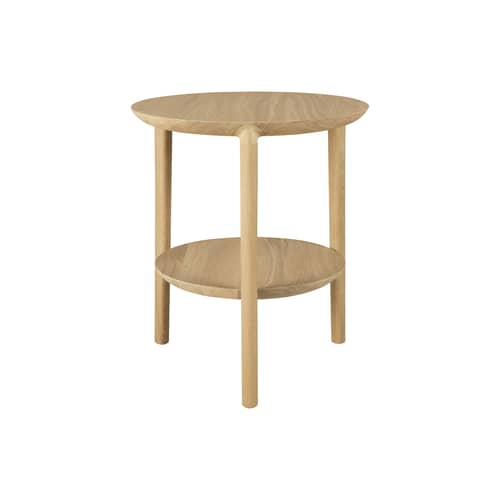 Table d\'appoint Bok bois naturel / Ø 43 x H 50 cm - Ethnicraft - Chêne naturel - Chêne massif