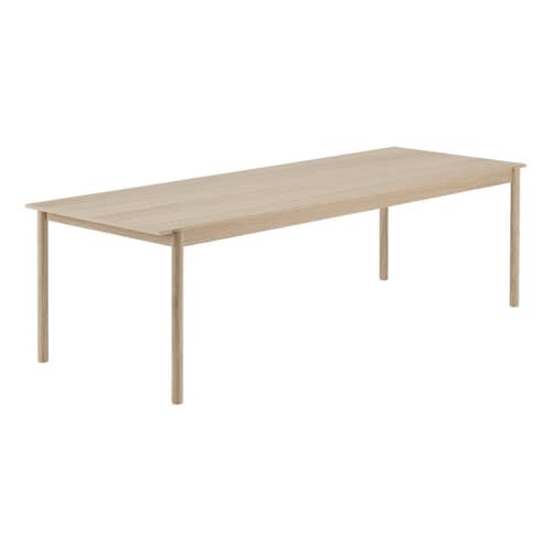 Table rectangulaire Linear WOOD / Bois 260 x 90 cm - Muuto - Chêne / 260 x 90 cm - Chêne massif, Contreplaqué de chêne