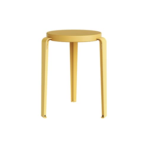 Tabouret empilable Lou Chroma bois jaune / Bois éco-certifié - TIPTOE - Jaune brioche - Acier, Bois éco-certifié