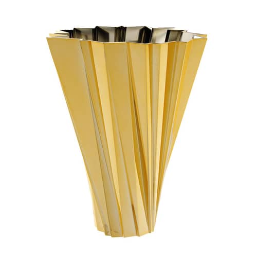 Vase Shanghai plastique or / Métallisé - Mario Bellini, 2012 - Kartell - Or - PMMA