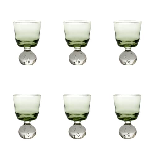 Eternal Snow S Wine glass glass green / Set of 6 - Ø 6.3 x H 9.5 cm - Serax - Green - Blown glass