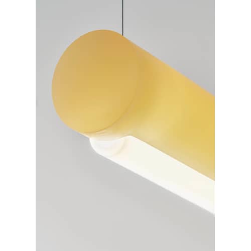 Suspension Aura Light plastique multicolore // Bio-résine - L 110 cm  Modèle d\'exposition - Established & Sons - Jaune - Bio-résine époxy