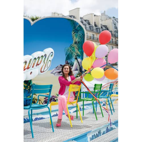 Chaise empilable Luxembourg métal vert - Fermob - Cactus - Aluminium laqué