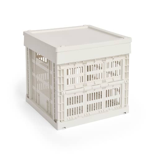 Couvercle  plastique blanc / Pour panier Colour Crate Medium Square & Cube 30 x 30 cm - Hay - Blanc cassé - Polypropylène recyclé