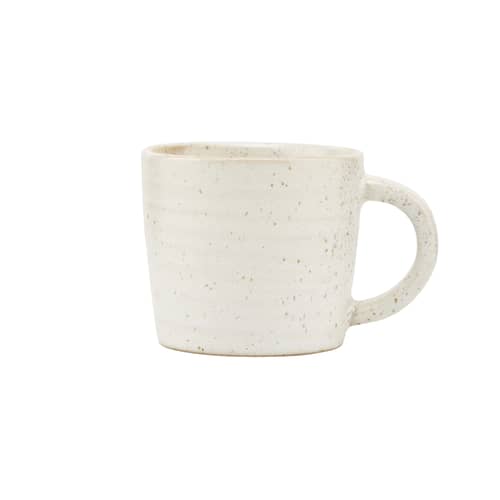 Espressotasse Pion keramik weiß grau / Porzellan - House Doctor - Weiß-grau - emailliertes Porzellan