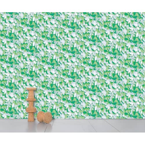 Papier peint panoramique WallpaperLab Nested paper / 8 lés - L 372 x H 300 cm - Domestic - Nested paper / Vert - Papier intissé
