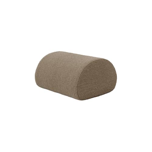 Pouf d\'extérieur Rouli tissu marron - Ferm Living - Sable foncé (Pure bouclé) - Mousse PU haute résilience, Tissu outdoor bouclé