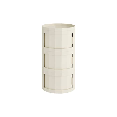 Rangement Facet High / H 66 cm - 3 portes / Avec roulettes - Hay - Coquille d\'œuf - ABS recyclé