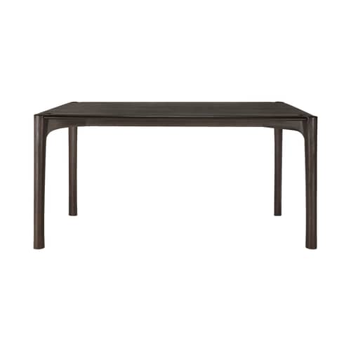 PI Rectangular table wood brown / 160 x 80 cm - 6 persons - Ethnicraft - Dark Brown Teak - Solid teak