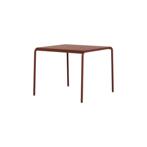 Panorama Square table metal red / 90 x 90 cm - 2 places - TIPTOE - Brick red - Powder coated steel