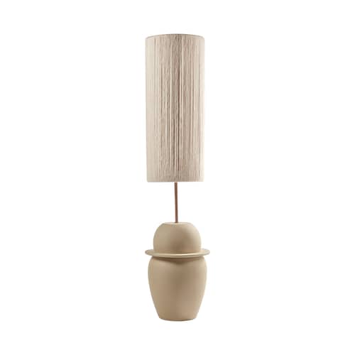 Stehleuchte Heritage 02 textil beige / H 154 cm - Serax - Beige - Keramik, Wolle
