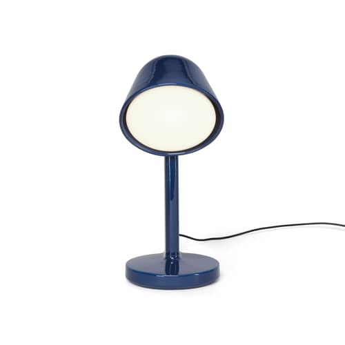 Tischleuchte Céramique Down keramik blau / Ronan Bouroullec - Handgefertigt - Flos - Marineblau - Keramik