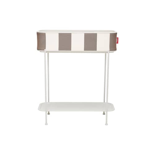 Adoreganizer Shelf metal brown / Shelf - W 65.5 x H 76.5 cm - Fatboy - Cocoa Stripe - Olefin fabric, Stainless steel