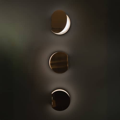Applique salle de bains Poudrier LED métal / Miroir - DCW éditions - Nickel - Acier, Verre