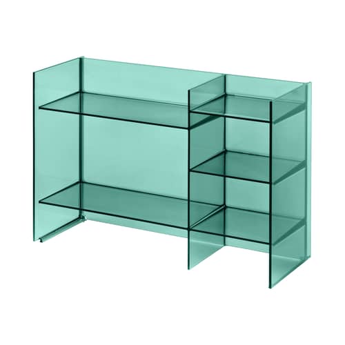 Aufbewahrungsmöbel Sound-rack plastikmaterial grün / L 75 cm x H 53 cm - Kartell - Aquamaringrün - PMMA
