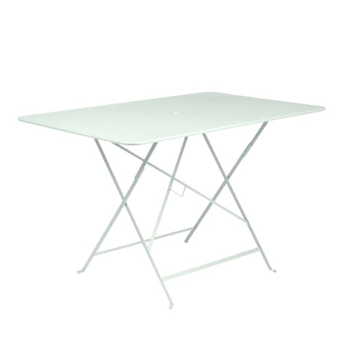 Klapptisch Bistro metall grün / 117 x 77 cm - 6 Personen - Sonnenschirmloch - Fermob - Gletscherminze - bemalter Stahl