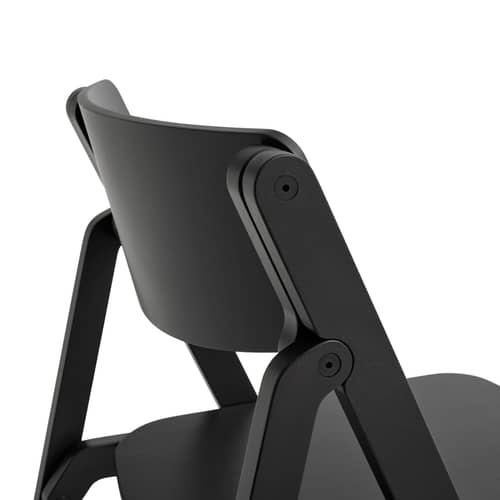 Chaise pliante Backflip bois noir - Hay - Anthracite - Contreplaqué de hêtre moulé, Hêtre massif