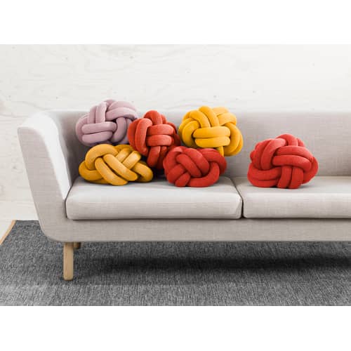 Cuscino Knot tessuto verde / Fatto a mano - 30 x 30 cm - Design House Stockholm - Verde foresta - Acrilico, Lana