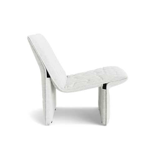 Fauteuil rembourré Limit / Réédition 1974 - Normann Copenhagen - Gris clair (tissu Hallingdal 110) -  Ouate, Acier, Tissu Kvadrat