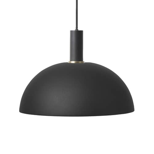 MÖBELZUBEHÖR Dôme metall schwarz / Für Collect-Pendelleuchte - Ø 38 cm x H 16 cm - Ferm Living - Messing geschwärzt - Messingbeschichtetes Metall