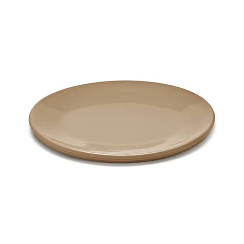 Assiette de présentation Dune céramique beige / Plat de service ovale - By Kelly Wearstle / 46 x 34 cm - Serax - Beige Argile - Porcelaine