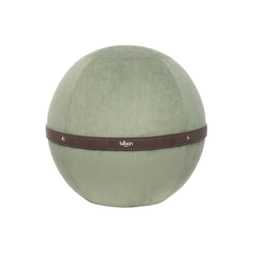 Sitzkissen Côtelé Regular textil grün / Ergonomisch - Ø 55 cm / Gerippter Samt - BLOON PARIS - Salbei - gerippter Samt, PVC