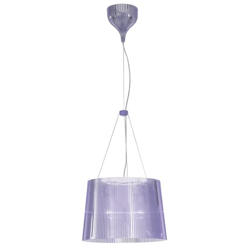 Sospensione Gé materiale plastico blu / Ø 37 cm - Materiale riciclato - Kartell - Azzurro - 